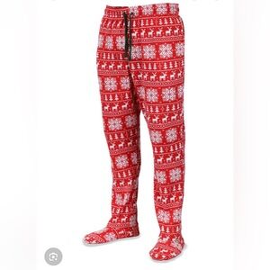 Festive Red and White Footed Pajamas XS